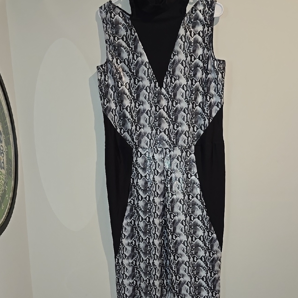 Revolution Black V-Neck Sleeveless Sheath Jumpsuit